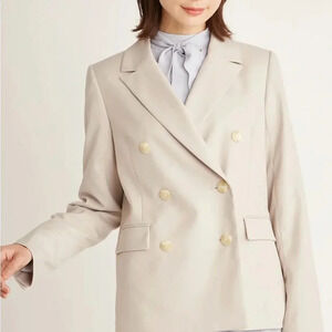 Snidel Khaki Double Breasted Women's Blazer Jacket Size Medium (1) Oversized